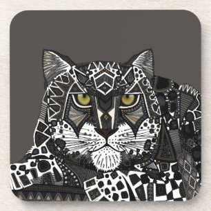 Posavasos plomo de leopardo de las nieves