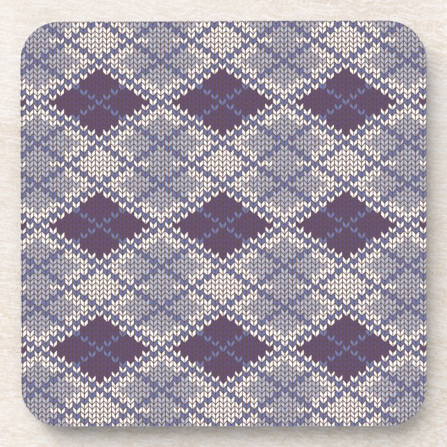 Posavasos PLUM ARGYLE KNIT Duros Ataros Plásticos (Frente)