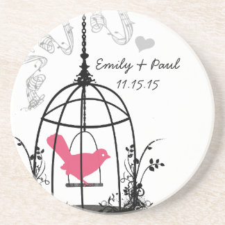 Posavasos Plum Vintage Love Bird Coasters
