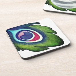 Posavasos Pluma de pavo real