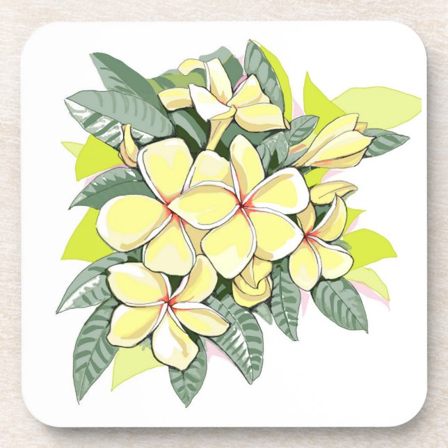Posavasos Plumeria Coaster Set de 6 (Frente)