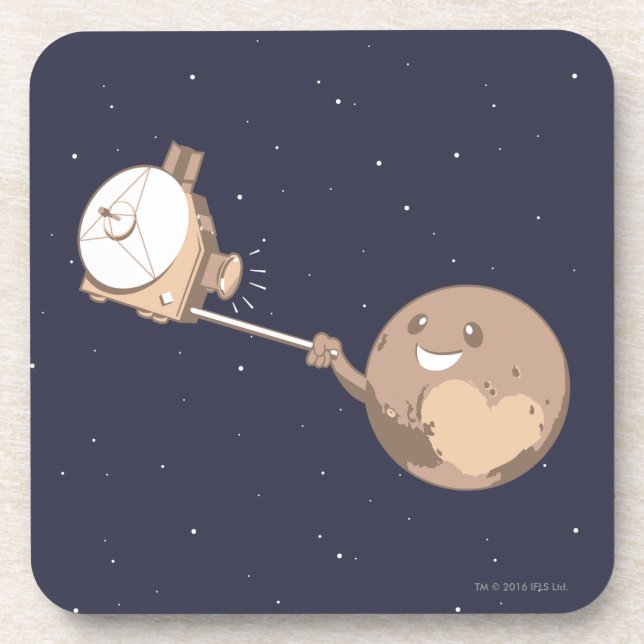 Posavasos Plutón Selfie (Frente)