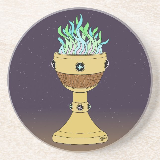 Posavasos Poción mágica en combinación de Mazer y cáliz (Frente)