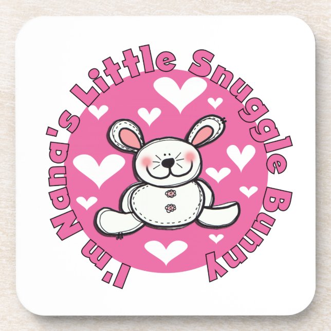 Posavasos Poco conejito del Snuggle de Nana (Frente)