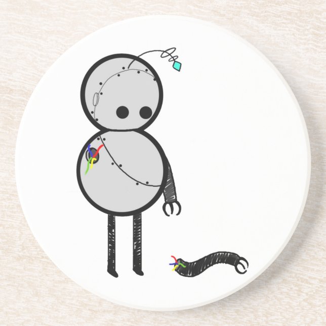 Posavasos Poco robot con el brazo quebrado (Frente)