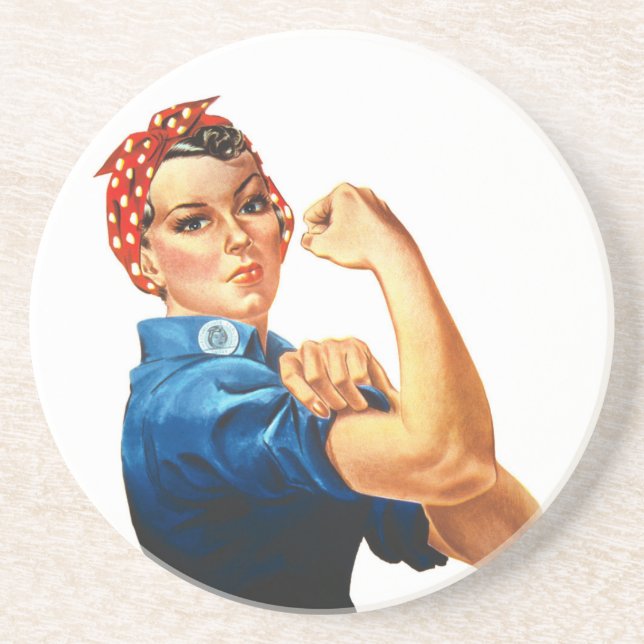 Posavasos Podemos lograrlo, Rosie the Riveter Women Power (Frente)