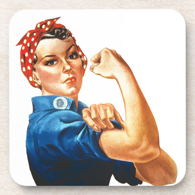 Posavasos Podemos lograrlo, Rosie the Riveter Women Power (Frente)