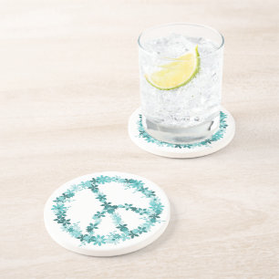 Posavasos Poder floral de símbolo de paz