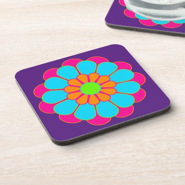 Posavasos Poder Floral Divertido Flor III + tu fondo e idea (Lado Izquierdo)