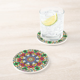 Posavasos Poder Floral Divertido y Funky