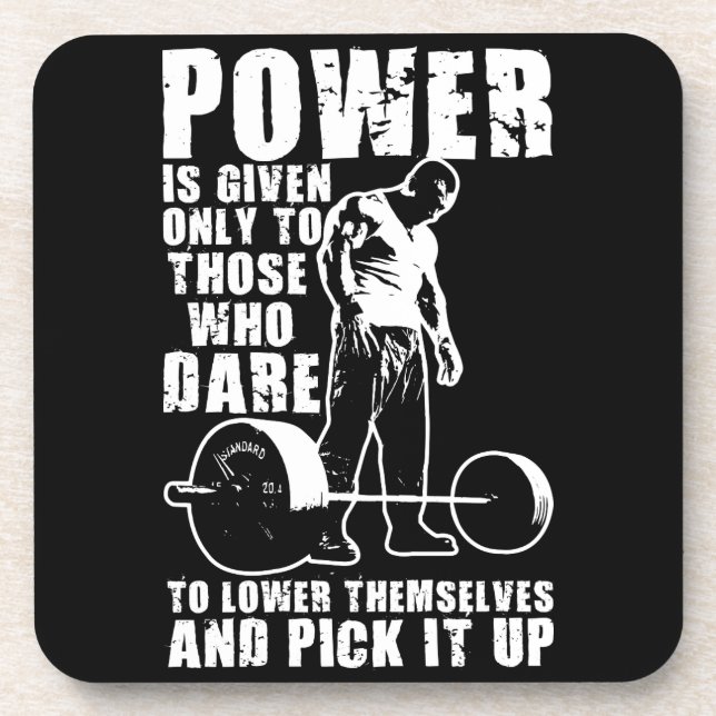 Posavasos PODER - Motivación de la construcción de cuerpos (Frente)