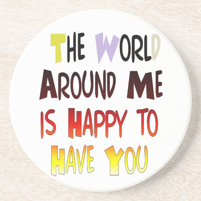 Posavasos Poderoso mensaje de bienvenida: Una cita motivacio (Frente)