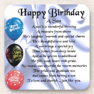 Posavasos Poema del hijo - feliz cumpleaños