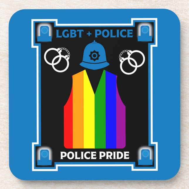 Posavasos Policía del Orgullo Gay LGBT+ (Frente)