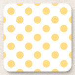 Posavasos Polkadots amarillos<br><div class="desc">Polkadots amarillos sobre fondo blanco</div>
