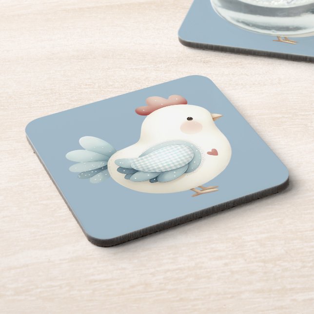 Posavasos Pollo Cottagecore Pastel (Lado Izquierdo)