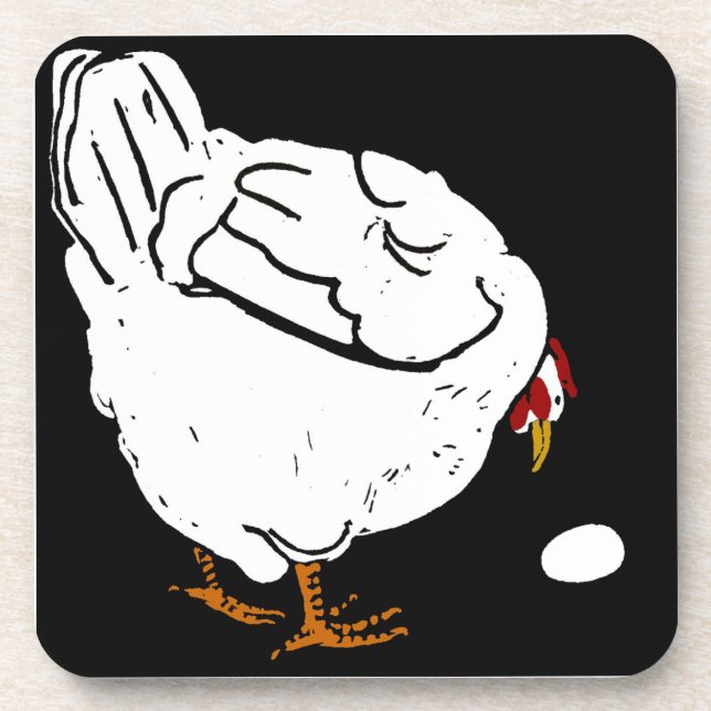 Posavasos Pollo De Carpintería Victoriano Sobre La Montaña (Frente)