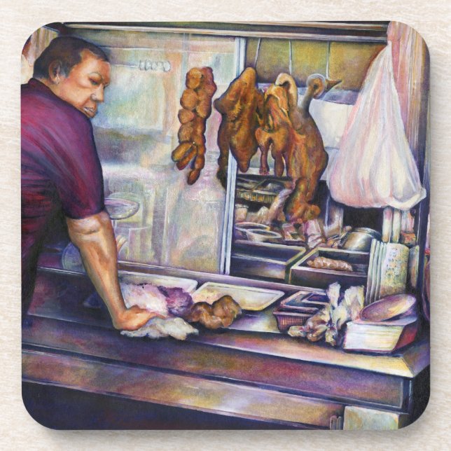 Posavasos Pollo sacudido por el sol, Singapur (Frente)