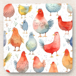 Posavasos Pollos de granja