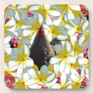Posavasos Pollos Y Flores Frangipani,