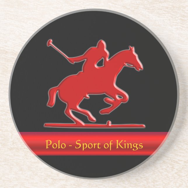 Posavasos Polo Pony y Rider Grabado en relieve, de aspecto r (Frente)