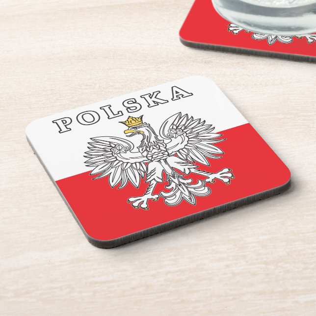 Posavasos Polska con águila polaca (Lado Izquierdo)