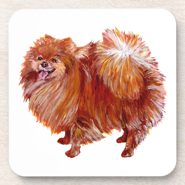 Posavasos Pomerania Rojo (Frente)