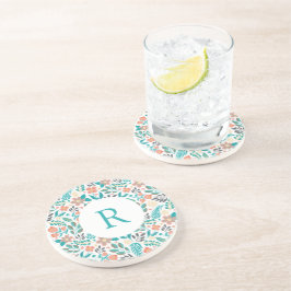 Posavasos Pomo de ratón con motivos de flores primaverales c