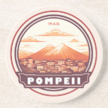 Posavasos Pompeya Ruinas Italia Viaje Insignia de Arte<br><div class="desc">Obra vectorial de Pompeya. Pompeya,  que alguna vez fue una próspera y sofisticada ciudad romana,  fue enterrada bajo metros de cenizas y ratones luego de la catastrófica erupción del Monte Vesubio en el año 79 D.C.</div>