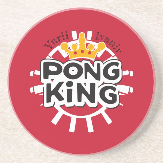 Posavasos Pong King Red (Frente)
