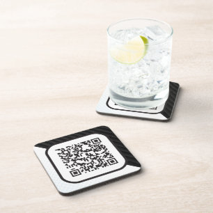 Posavasos Ponga su código Scannable de QR en éstos