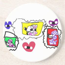 Posavasos Poodle heart 