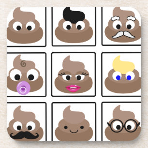 Posavasos Poop Many Faces