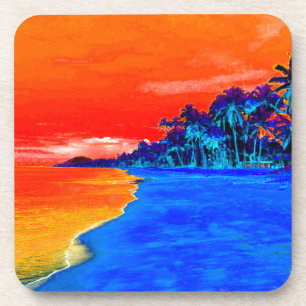 Posavasos Pop Art Exotic Beach Palm Trees