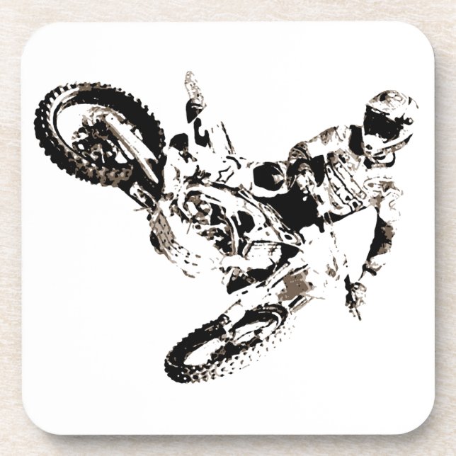 Posavasos Pop Art Motocross Motoryle Sport (Frente)