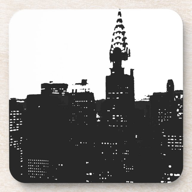 Posavasos Pop Art New York Silhouette (Frente)