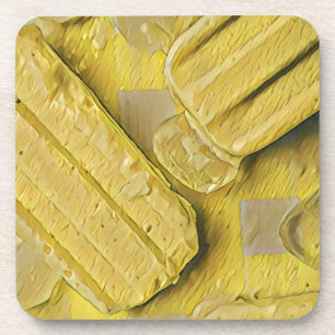 Posavasos Popsicas de helado amarillo