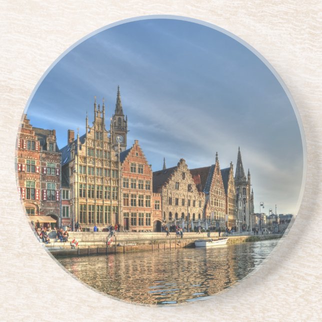 Posavasos Por la noche en Gent (Frente)