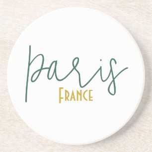 Posavasos Porta-copos de arenisca conmemorativo de París, Fr