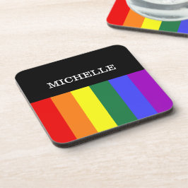 Posavasos Porta Copos Orgulho Gay Rainbow Personalizado