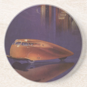 Posavasos Portada de la revista Vintage Motor, coche urbano 