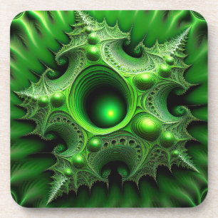 Posavasos Portal de Mandelbrot Verde