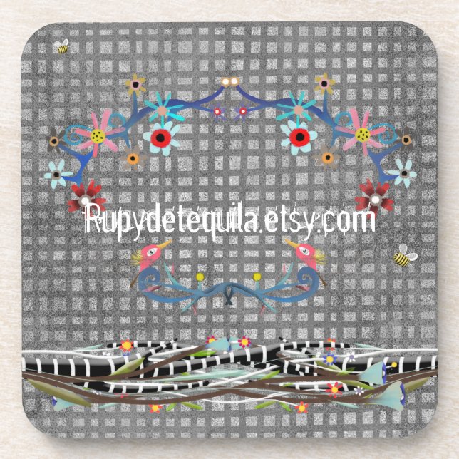 POSAVASOS PORTAOBJETOS CON TU NOMBRE (Frente)