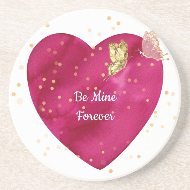 Posavasos Portavasos Corazón de San Valentín (Frente)