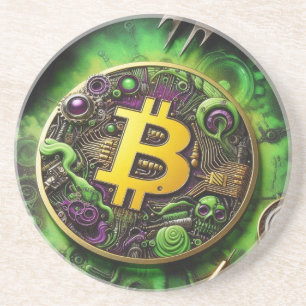 Posavasos Portavasos de Arenisca Radioactivo Bitcoin