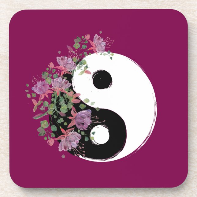 Posavasos Portavasos de bebida Yin Yang (Frente)