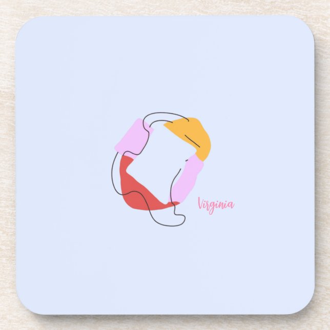 Posavasos Portavasos de forma abstracta (Frente)