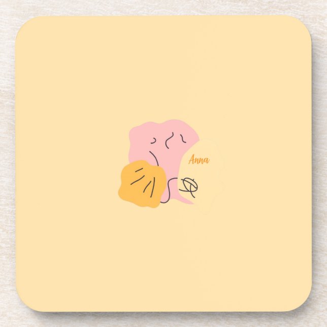 Posavasos Portavasos de forma abstracta (Frente)