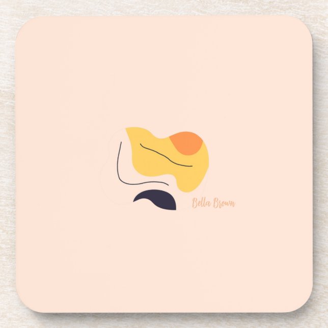 Posavasos Portavasos de forma abstracta (Frente)