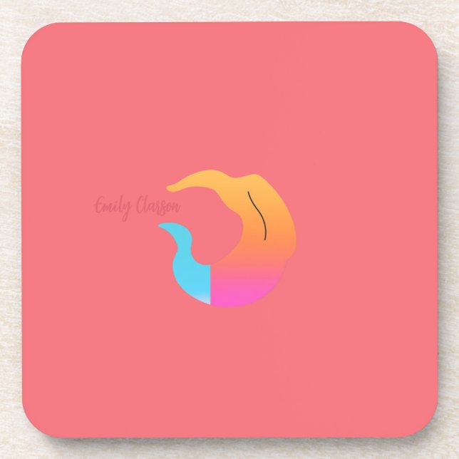 Posavasos Portavasos de forma abstracta (Frente)